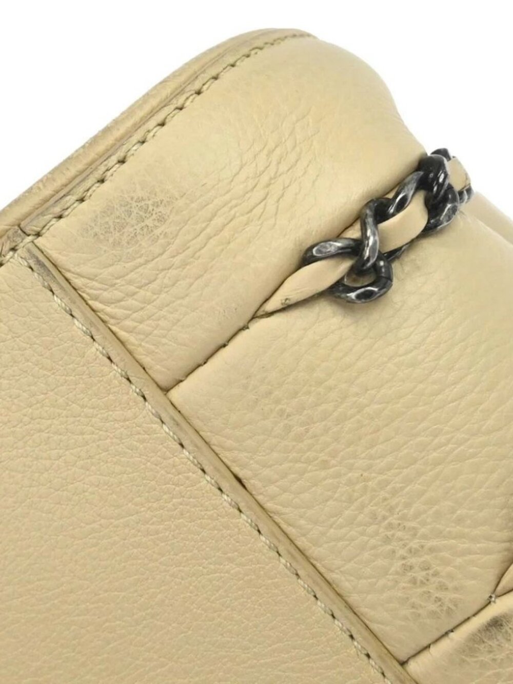 Chanel Beige Calfskin Chain Handbag - Picture 6 of 13